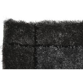 DKD Home Decor Alfombra Moderna Cuadrados Gris Blanco Negro 100% Poliéster 180x120 cm
