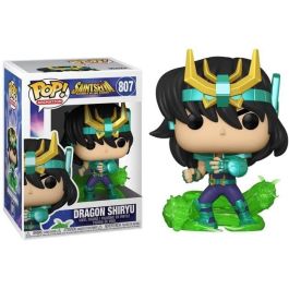 Funko FUN0889698476898 Figura Pop! Saint Seiya Shiryu Dragón 10 cm - Armadura Verde con Detalles Cuidados