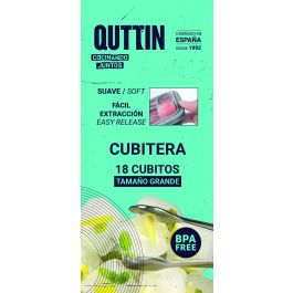 Quttin Cubitera Flex 18 Cubitos XXL con Tapa, 23.9x12.3x3.7 cm (24 Unidades)