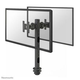 Neomounts FPMA-D050Dblack Soporte de Escritorio Doble Inclinable Giratorio Rotatorio para 2 Monitores 10-27" Altura Ajustable con Pasacables Negro