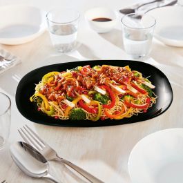 Luminarc Diwali Negro Fuente Rectangular de Vidrio 35x24 cm Negra