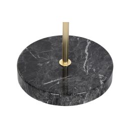 DKD Home Decor Mesita Auxiliar Moderno Dorado Negro Acero Cristal 45 x 50 x 45 cm