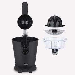 Exprimidor de cítricos - HKoeNIG - AGR82 - Eléctrico - 160 W - Dispositivo silencioso - Negro mate y acero inoxidable Exprimidor de cítricos - HKoeNIG - AGR82 - Eléctrico - 160 W - Dispositivo silencioso - Negro mate y acero inoxidable