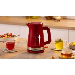 Bosch TWK 4M224 MyMoment Hervidor de Agua Eléctrico, 1.7 L, 2400 W, Desconexión Automática, Rojo