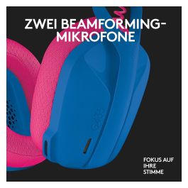 Logitech G435 Auriculares Gaming Inalámbricos Bluetooth y LIGHTSPEED Azul, Ligero, Conexión Dual para PC y Consolas