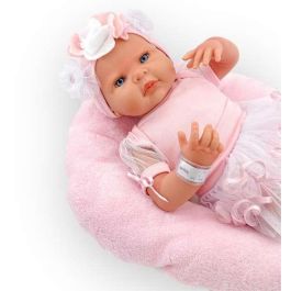 Reborn bailarina tul blanco mecanismo besistos y almohada rosa maquillaje: 18502-24 50 cm Reborn bailarina tul blanco mecanismo besistos y almohada rosa maquillaje: 18502-24 50 cm
