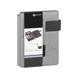 Carchivo Carpeta Portafolios Carchivo Venture DIN A5 con Cuaderno y Soporte Smartphone, Gris