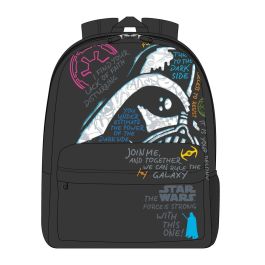 Cerdá Mochila Casual Star Wars Negra de 32 cm de Alto x 12 cm de Ancho x 42 cm de Profundidad, Ideal para Niños y Uso Diario