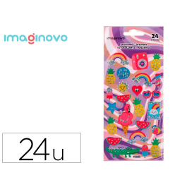 Imaginovo Pegatinas Diseños Surtidos Verano con Brillo y Relieve, PVC, 214x100 mm en Blister Precio: 1.49999949. SKU: B1CMZ8CG2N