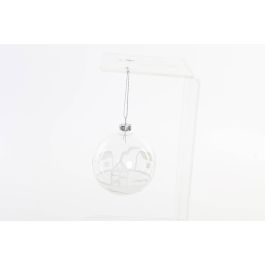 Bola Decoracion Navidad Moderna DKD Home Decor Blanco 8 x 8 cm (6 Unidades)