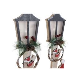 Farola Navidad Tradicional DKD Home Decor Rojo Natural 7 x 45 x 15 cm (4 Unidades)