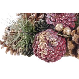 Portavela Navidad Fantasia DKD Home Decor Rojo Verde 18 x 9 x 18 cm (4 Unidades)