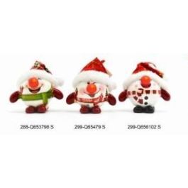 Bola Decoracion Navidad Tradicional DKD Home Decor Blanco Rojo 8 x 16 x 11 cm (6 Unidades)