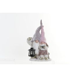 Figura Navidad Fantasia DKD Home Decor Rosa Gris 21 x 45 x 28 cm