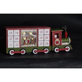 Calendario Adviento Navidad Tradicional DKD Home Decor Blanco Rojo 9.5 x 17 x 43 cm (2 Unidades)