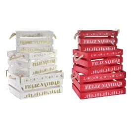 Caja Navidad Tradicional DKD Home Decor Rojo Blanco 30 x 20 x 40 cm Set de 3 (4 Unidades) Precio: 70.35182. SKU: B16ZBTWVM7