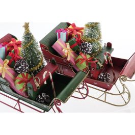 Vehiculo Decoracion Navidad Tradicional DKD Home Decor Rojo Verde 13 x 26 x 28 cm (2 Unidades)