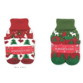 Bolsa Agua Caliente Navidad Tradicional DKD Home Decor Rojo Verde 17 x 4 x 6 cm Set de 2 (4 Unidades)