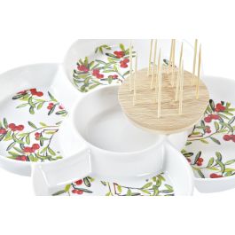 Aperitivo Navidad Tradicional DKD Home Decor Rojo Blanco 25 x 7 x 25 cm