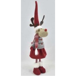 Figura Navidad Tradicional DKD Home Decor Rojo 13 x 65 x 17 cm