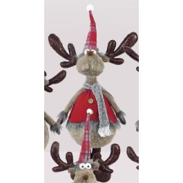 Figura Navidad Tradicional DKD Home Decor Rojo Marron 22 x 71 x 20 cm