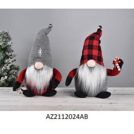 Figura Navidad Alpina DKD Home Decor Rojo Negro 15 x 38 x 25 cm (2 Unidades) Precio: 22.58999941. SKU: B1K88WPV2H