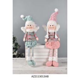 Figura Navidad Fantasia DKD Home Decor Verde Rosa 10 x 53 x 15 cm (2 Unidades) Precio: 35.694999576499995. SKU: B12425AGMT