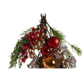 Decoracion Colgante Navidad Moderna DKD Home Decor Rojo Dorado 12 x 70 x 25 cm