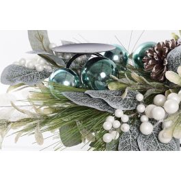 Portavela Navidad Moderna DKD Home Decor Azul Verde 28 x 25 x 78 cm