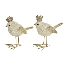 Figura Navidad Moderna DKD Home Decor Dorado Beige 5 x 9.5 x 11 cm (2 Unidades) Precio: 11.8458998669. SKU: B1H2A6GYWG