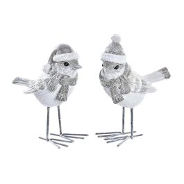 Figura Navidad Moderna DKD Home Decor Gris Blanco 5.5 x 10.5 x 10.5 cm (2 Unidades) Precio: 14.3868995886. SKU: B1BZFYY3EH