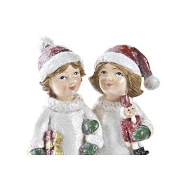 Figura Navidad Tradicional DKD Home Decor Rojo Blanco 6 x 15 x 10.5 cm