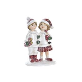 Figura Navidad Tradicional DKD Home Decor Rojo Blanco 6 x 15 x 10.5 cm