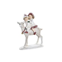 Figura Navidad Tradicional DKD Home Decor Blanco Rojo 7 x 20.5 x 16 cm