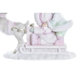 Figura Navidad Fantasia DKD Home Decor Rosa Blanco 7.5 x 12 x 16.5 cm