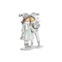 Figura Navidad Moderna DKD Home Decor Gris Blanco 7.5 x 18.5 x 13.5 cm