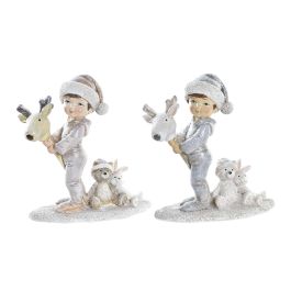 Figura Navidad Moderna DKD Home Decor Rosa Gris 5.5 x 12 x 11 cm (2 Unidades) Precio: 20.557899540199998. SKU: B19748Q74H