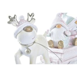 Figura Navidad Fantasia DKD Home Decor Rosa Blanco 7 x 11.5 x 23 cm