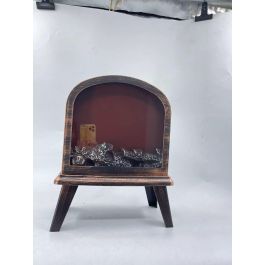 Chimenea Navidad Alpina DKD Home Decor Negro 15 x 41 x 31 cm