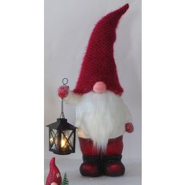 Figura Navidad Fantasia DKD Home Decor Rojo Blanco 15 x 55 x 21.5 cm (2 Unidades)