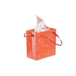 Figura Navidad Fantasia DKD Home Decor Rosa Blanco 2.5 x 4 x 3.5 cm (4 Unidades)