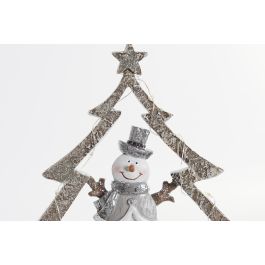 Figura Navidad Moderna DKD Home Decor Blanco Gris 5 x 23.5 x 21.5 cm