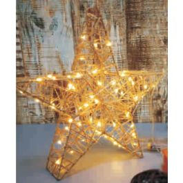 Decoracion Luminosa Navidad Tradicional DKD Home Decor Marron 7 x 34 x 34 cm