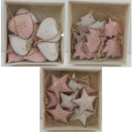 Decoracion Colgante Navidad Fantasia DKD Home Decor Rosa Palo Blanco 10 x 3 x 10 cm Set de 8 (3 Unidades) Precio: 30.854999758. SKU: B12FL5N7W8