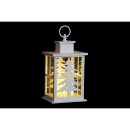 Farola Navidad Moderna DKD Home Decor Blanco 14 x 24.5 x 14 cm