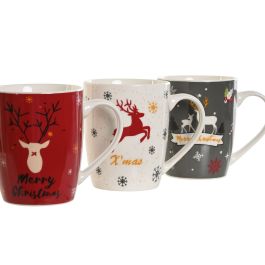DKD Home Decor Mug Multicolor 360ml Porcelana Apto Microondas (12 Unidades)