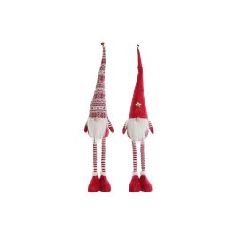 Figura Navidad Tradicional DKD Home Decor Rojo Blanco 11 x 80 x 14 cm (2 Unidades)