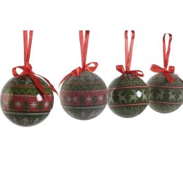 Bola Decoracion Navidad Tradicional DKD Home Decor Verde Rojo 25 x 16 x 25 cm Set de 14