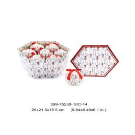 Bola Decoracion Navidad Tradicional DKD Home Decor Blanco Verde 25 x 16 x 25 cm Set de 14 Precio: 18.9848997822. SKU: B1H7MQASEQ