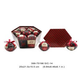 Bola Decoracion Navidad Alpina DKD Home Decor Rojo Negro 25 x 16 x 25 cm Set de 14